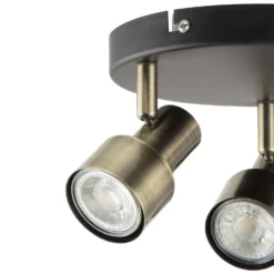 Noah 3 Lamp Spotlight Plate - Black & Antique Brass 5 Noah 3 Lamp Spotlight Plate - Black & Antique Brass -Home Lighting Store 12882222 2044843519113744