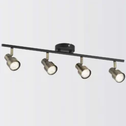 Noah 4 Lamp Spotlight Plate - Black & Antique Brass -Home Lighting Store 12882224 1814843519172721