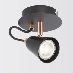 Emma Single Lamp Spotlight - Black & Copper -Home Lighting Store 12882227 1964843519272798