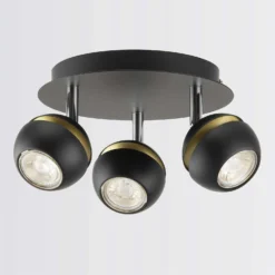 Austin 3 Lamp Spotlight Plate - Black & Gold -Home Lighting Store 12882230 9524843520183208