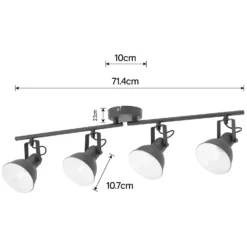 Alfie 4 Lamp Spotlight Bar - Grey -Home Lighting Store 12882233 1314843520063664