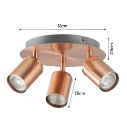 Rose 3 Lamp Spotlight Plate - Rose Gold -Home Lighting Store 12882234 1574843521166152