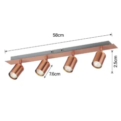 Rose 4 Lamp Spotlight Bar - Rose Gold -Home Lighting Store 12882239 1134843521248592