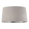 House Beautiful Samet Velvet Drum Shade - Grey - 45cm -Home Lighting Store 12882892 1584861119773691