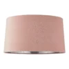 House Beautiful Samet Velvet Drum Shade - Pink - 45cm -Home Lighting Store 12882893 7614861162278879