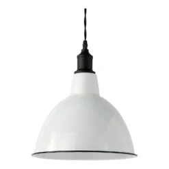 Country Living Farmhouse Dome Pendant Light - White - 31cm -Home Lighting Store 12882895 2684860936561897