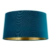 House Beautiful Samet Velvet Drum Shade - Teal - 45cm -Home Lighting Store 12882896 1014861119773721