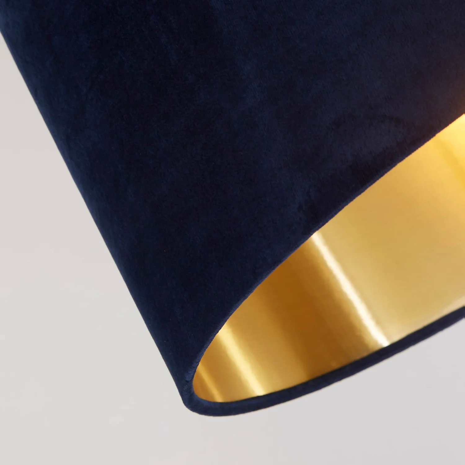 House Beautiful Samet Velvet Drum Shade - Navy - 45cm House Beautiful Samet Velvet Drum Shade - Navy - 45cm -Home Lighting Store 12882897 6284867934844258