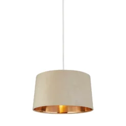 House Beautiful Samet Velvet Drum Shade - Champagne - 45cm -Home Lighting Store 12882898 9774861161990444