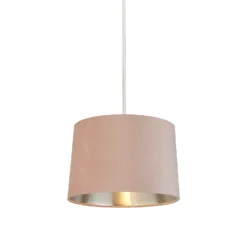 House Beautiful Samet Velvet Drum Shade - Pink - 30cm -Home Lighting Store 12882905 1534861162870686