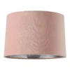 House Beautiful Samet Velvet Drum Shade - Pink - 30cm -Home Lighting Store 12882905 3024861162278906