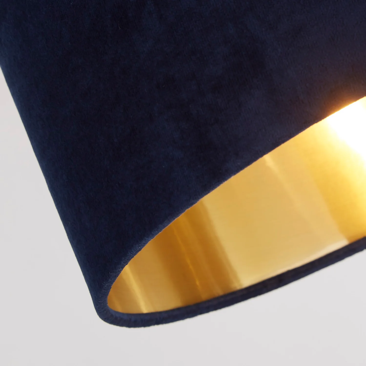 House Beautiful Samet Velvet Drum Shade - Navy - 30cm House Beautiful Samet Velvet Drum Shade - Navy - 30cm -Home Lighting Store 12882907 8324867934828841