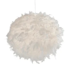 Hattie Feather Non-elec Light Shade - White -Home Lighting Store 12886897 1274911169770081