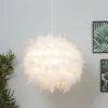 Hattie Feather Non-elec Light Shade - White -Home Lighting Store 12886897 1325049847526211