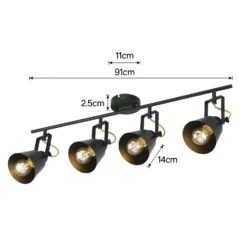 Abigail 4 Lamp Spotlight Bar - Black 6 Abigail 4 Lamp Spotlight Bar - Black -Home Lighting Store 12909853 1214845849504192