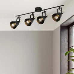 Abigail 4 Lamp Spotlight Bar - Black 4 Abigail 4 Lamp Spotlight Bar - Black -Home Lighting Store 12909853 6114845849453750