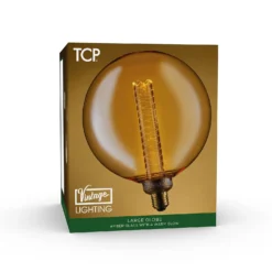 TCP Decorative Lightbulb LED Large Globe ES 3W/8W Warm Amber 1 Pack -Home Lighting Store 12968023 1454853931401484