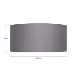 Clyde Charcoal Drum Shade With Diffuser - 45cm -Home Lighting Store 13139382 1724900551389496