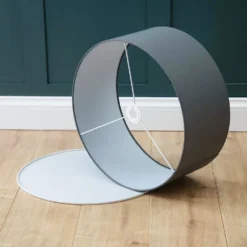 Clyde Charcoal Drum Shade With Diffuser - 45cm -Home Lighting Store 13139382 8384944148038129