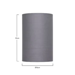 Clyde Charcoal Cylinder Shade - 16cm -Home Lighting Store 13139383 1134900551102159
