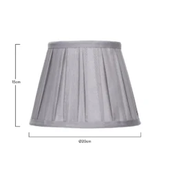 Raye Dove Pleated Taper Silk Shade - 20cm -Home Lighting Store 13139384 6684900556549946