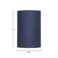 Clyde Navy Cylinder Shade - 16cm 6 Clyde Navy Cylinder Shade - 16cm -Home Lighting Store 13139389 5664900551376833