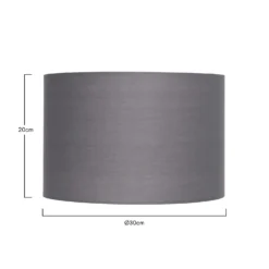 Clyde Charcoal Drum Shade - 30cm -Home Lighting Store 13139390 1654900551832761