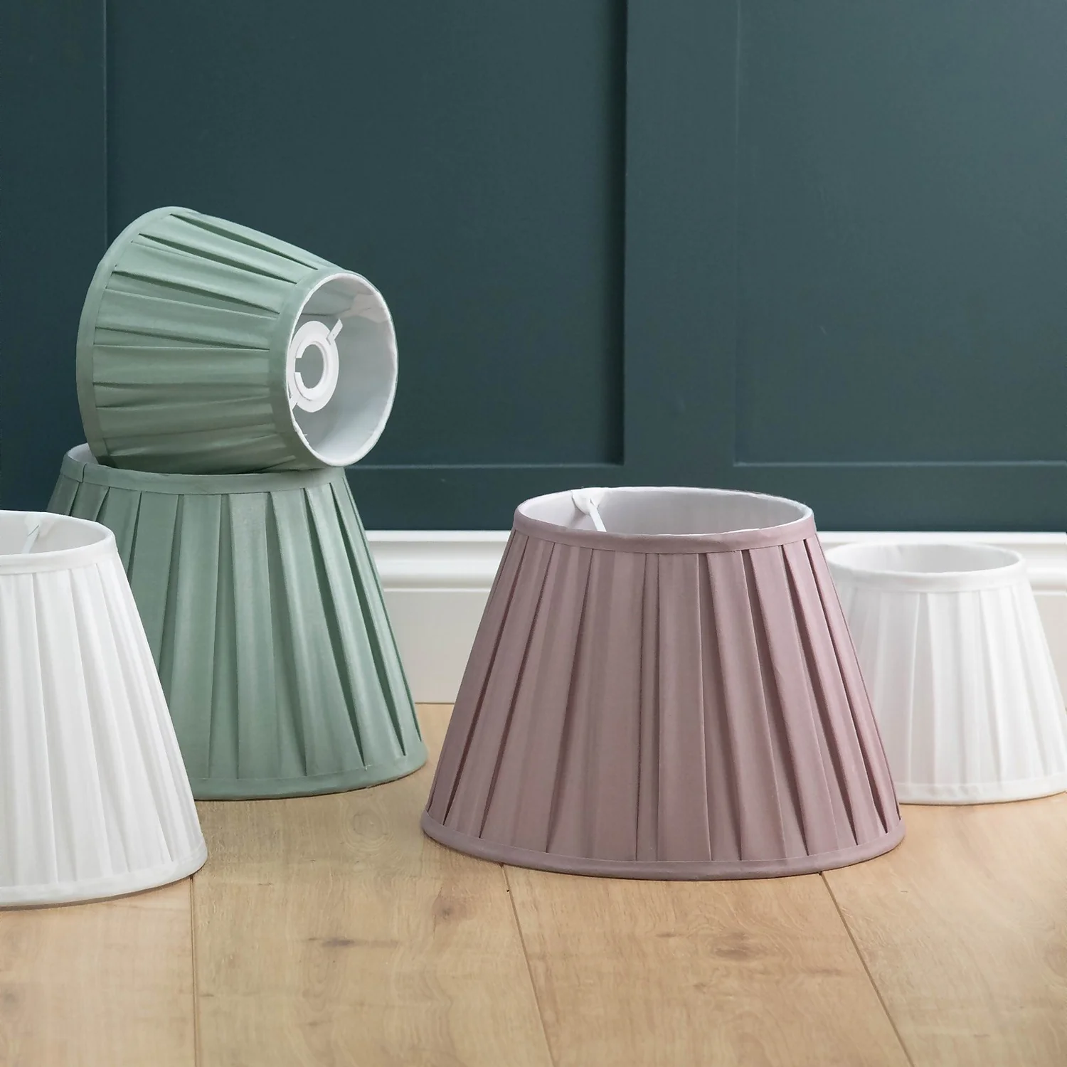 Raye Fig Pleated Taper Silk Shade - 30cm Raye Fig Pleated Taper Silk Shade - 30cm -Home Lighting Store 13139391 1294944148205037