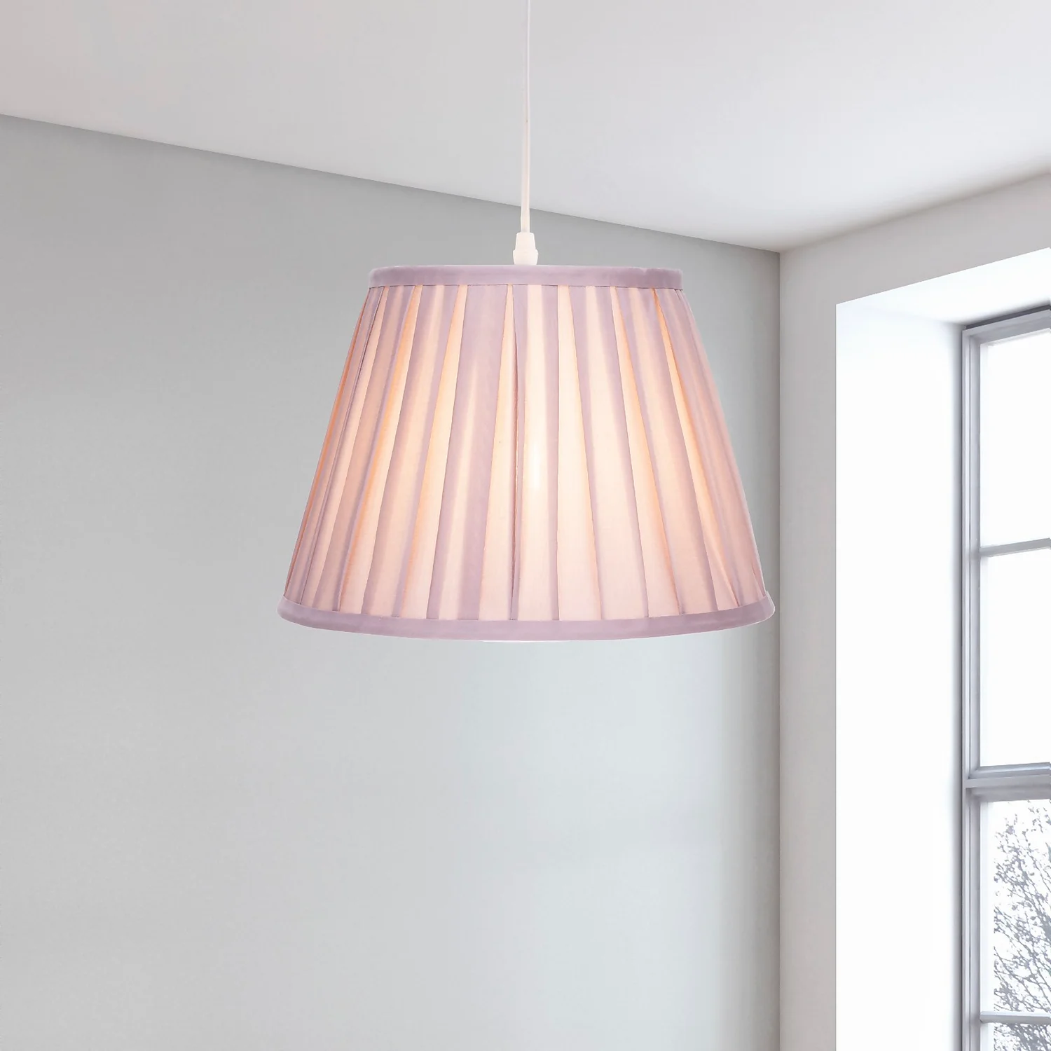 Raye Fig Pleated Taper Silk Shade - 30cm Raye Fig Pleated Taper Silk Shade - 30cm -Home Lighting Store 13139391 5534900556689815