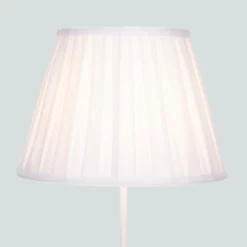 Raye White Pleated Taper Silk Shade - 30cm 4 Raye White Pleated Taper Silk Shade - 30cm -Home Lighting Store 13139392 2074900556746053