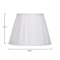 Raye White Pleated Taper Silk Shade - 30cm 6 Raye White Pleated Taper Silk Shade - 30cm -Home Lighting Store 13139392 3144900556818629