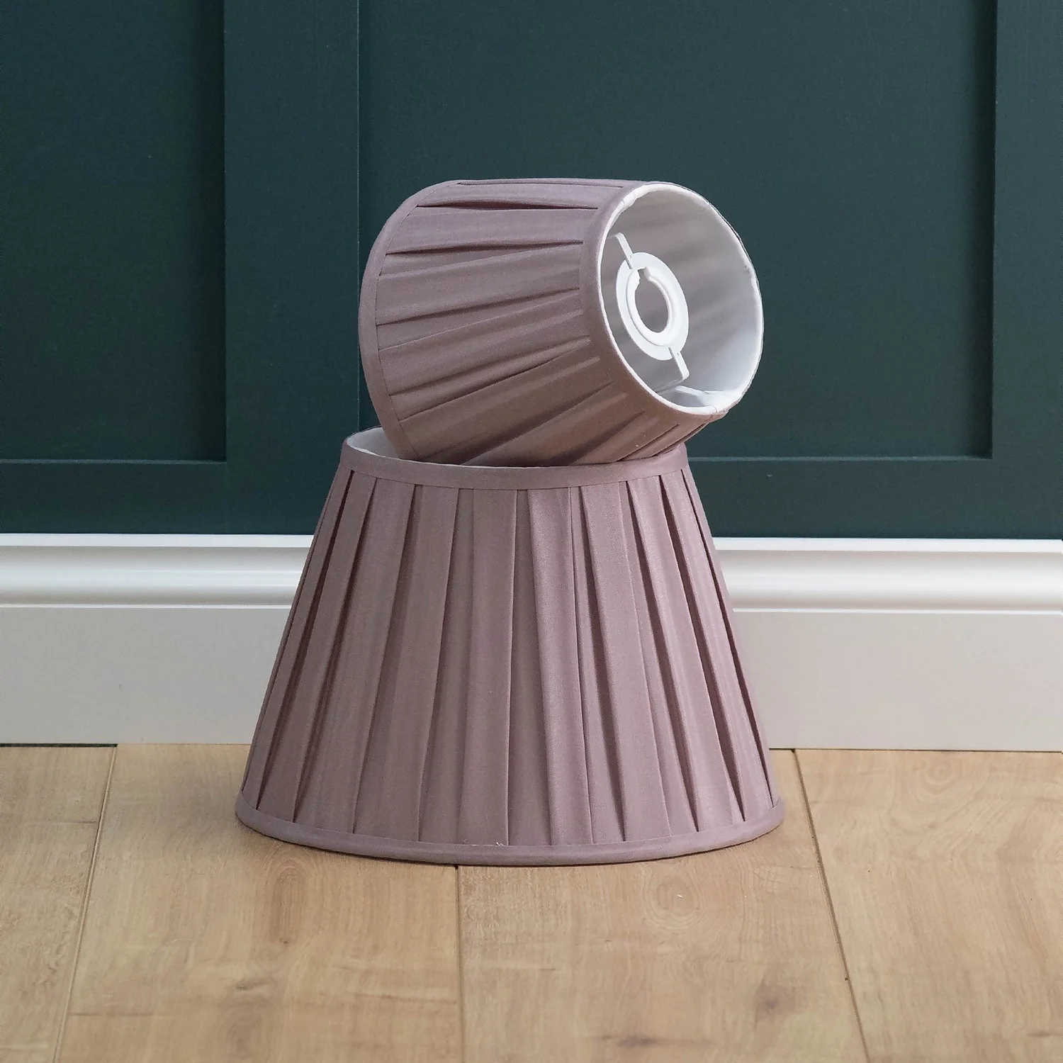 Raye Fig Pleated Taper Silk Shade - 20cm Raye Fig Pleated Taper Silk Shade - 20cm -Home Lighting Store 13139393 8494944148037691