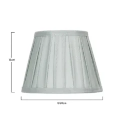 Raye Duck Egg Pleated Taper Silk Shade - 20cm -Home Lighting Store 13139394 3274900556359497