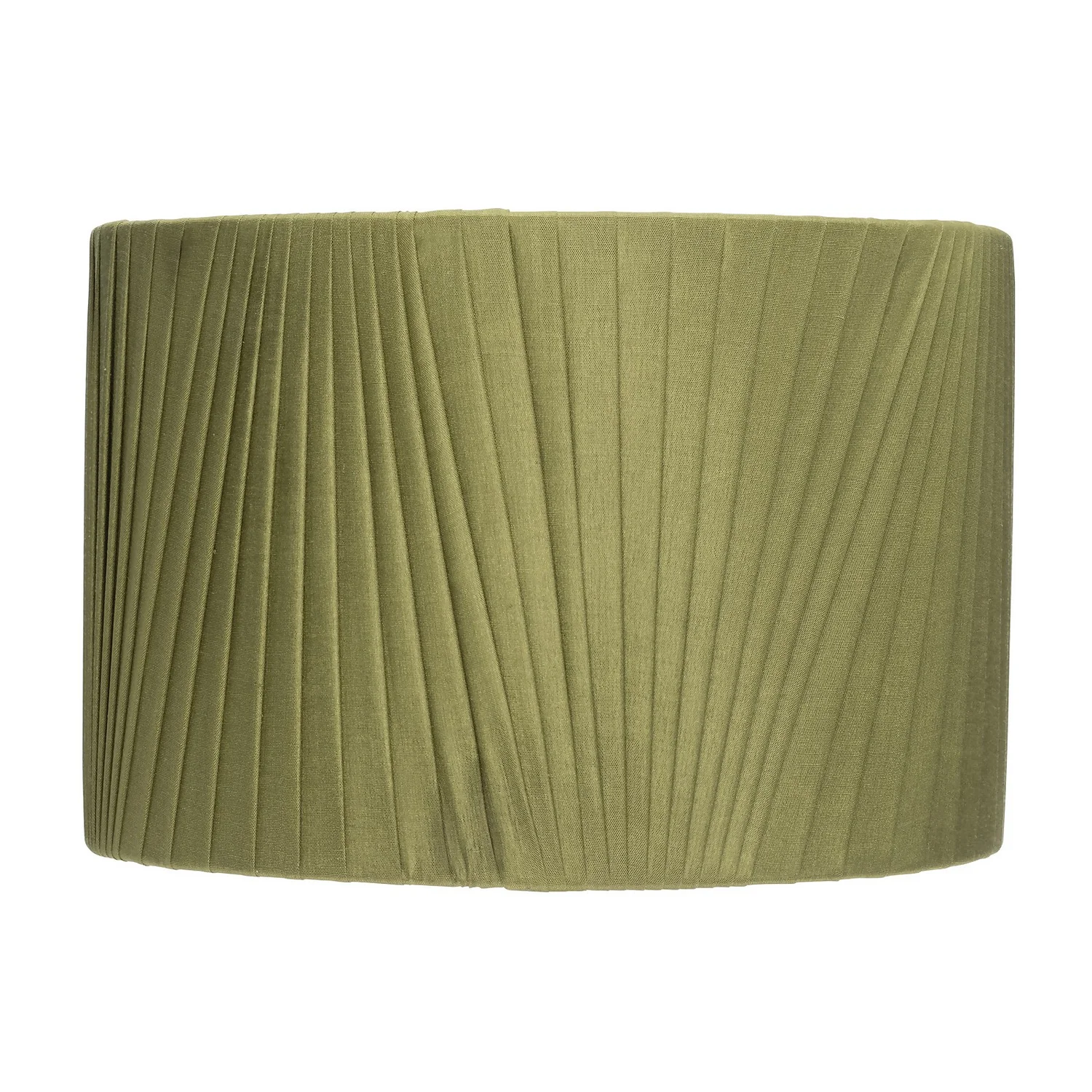 Raye Olive Drum Pleated Silk Shade - 30cm Raye Olive Drum Pleated Silk Shade - 30cm -Home Lighting Store 13139397 2144900555434255