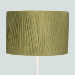 Raye Olive Drum Pleated Silk Shade - 30cm 4 Raye Olive Drum Pleated Silk Shade - 30cm -Home Lighting Store 13139397 5224900555544280
