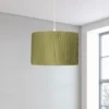 Raye Olive Drum Pleated Silk Shade - 30cm -Home Lighting Store 13139397 5644900555507407
