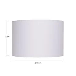 Clyde White Drum Shade - 30cm -Home Lighting Store 13139398 7414900551813780