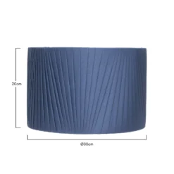 Raye Peacock Drum Pleated Silk Shade - 30cm -Home Lighting Store 13139399 4054900555878531
