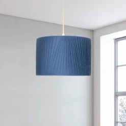 Raye Peacock Drum Pleated Silk Shade - 30cm