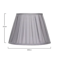 Raye Dove Pleated Taper Silk Shade - 30cm -Home Lighting Store 13139400 1834900556786931