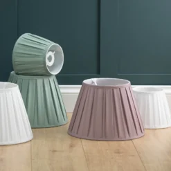 Raye Duck Egg Pleated Taper Silk Shade - 30cm -Home Lighting Store 13139401 1564944148208073