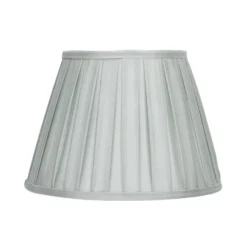 Raye Duck Egg Pleated Taper Silk Shade - 30cm -Home Lighting Store 13139401 1964900556615781