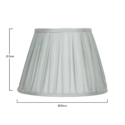 Raye Duck Egg Pleated Taper Silk Shade - 30cm -Home Lighting Store 13139401 2144900556804553