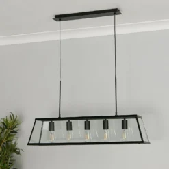 Bellevue 5 Light Industrial Pendant - Black 4 Bellevue 5 Light Industrial Pendant - Black -Home Lighting Store 13157971 1075049847595586