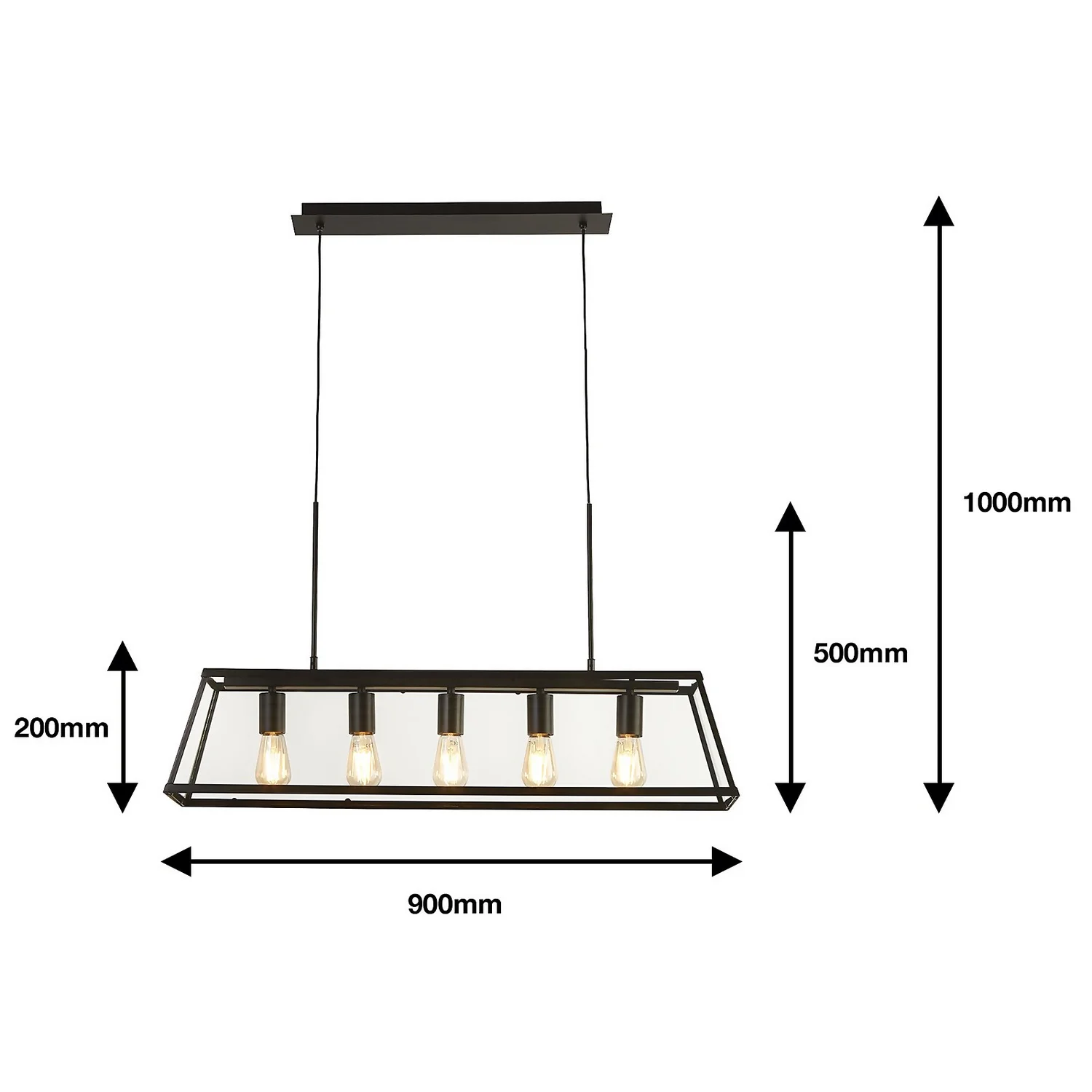 Bellevue 5 Light Industrial Pendant - Black Bellevue 5 Light Industrial Pendant - Black -Home Lighting Store 13157971 8975009385339690