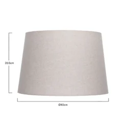 Finn Taper Natural Linen Shade - 40cm -Home Lighting Store 13191232 1184900555123194
