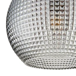 Safi Glass Flush Pendant - Chrome Smoke -Home Lighting Store 13208300 1364896913050126