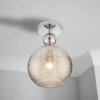 Safi Glass Flush Pendant - Chrome Smoke 2 Safi Glass Flush Pendant - Chrome Smoke -Home Lighting Store 13208300 7964896912950154