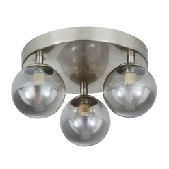 Orb 3 Light Flush Pendant - Nickel Smoke 4 Orb 3 Light Flush Pendant - Nickel Smoke -Home Lighting Store 13208301 1314896913783191