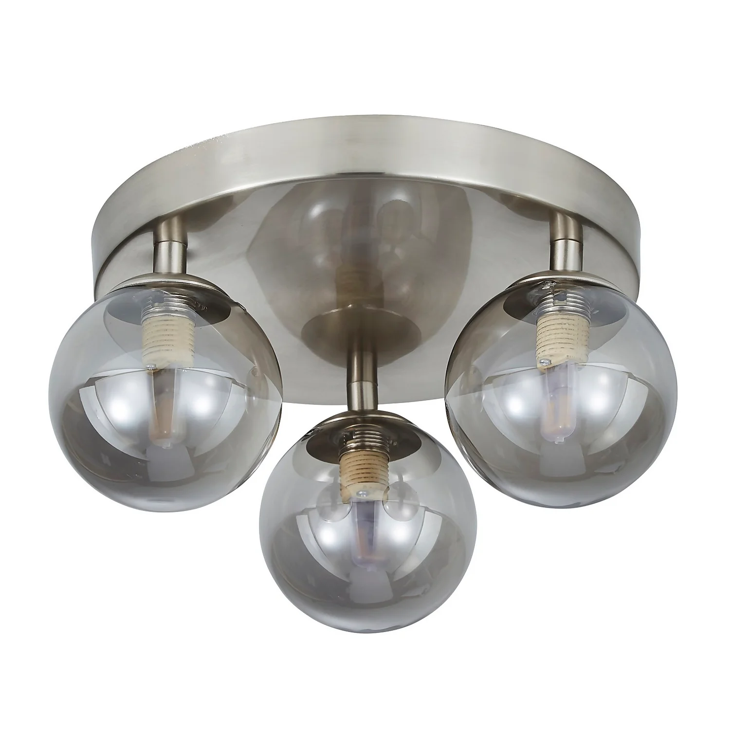 Orb 3 Light Flush Pendant - Nickel Smoke Orb 3 Light Flush Pendant - Nickel Smoke -Home Lighting Store 13208301 1314896913783191